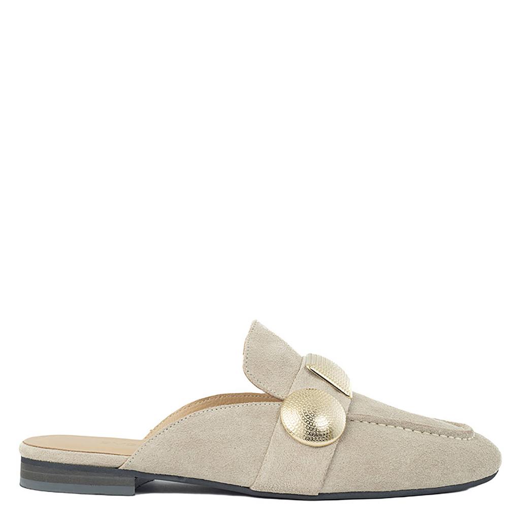 Beige dames Babouche G-Lara-2 suède leren muiltjes