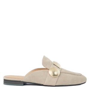 G-Lara-2 suède leren muiltjes beige