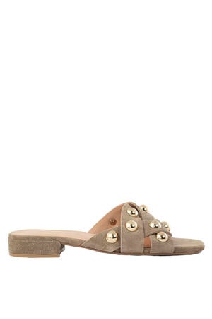 G-Sabien-2 suède slippers beige/goud
