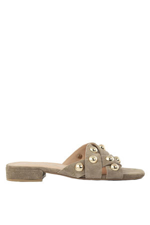 G-Sabien-2 suède slippers beige/goud