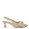 Babouche Jojo-2 suède leren slingback pumps met strik beige