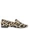 Babouche G-Luna- 8 leren loafers met ponyhair en panterprint beige/zwart