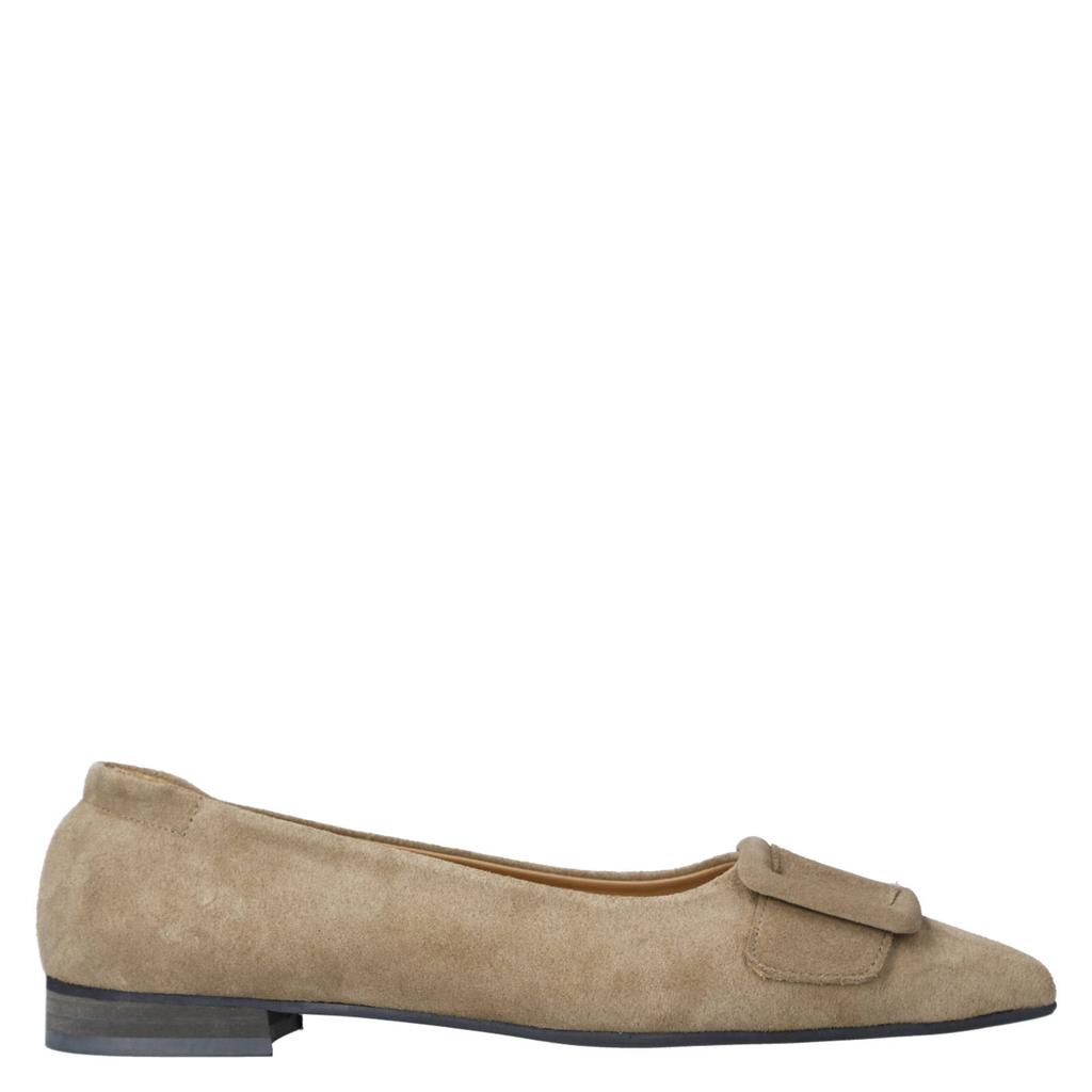 Beige dames Babouche suède loafers
