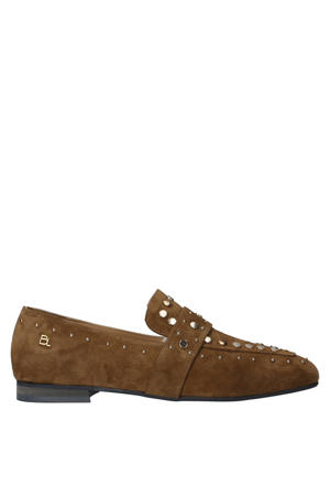suède loafers bruin