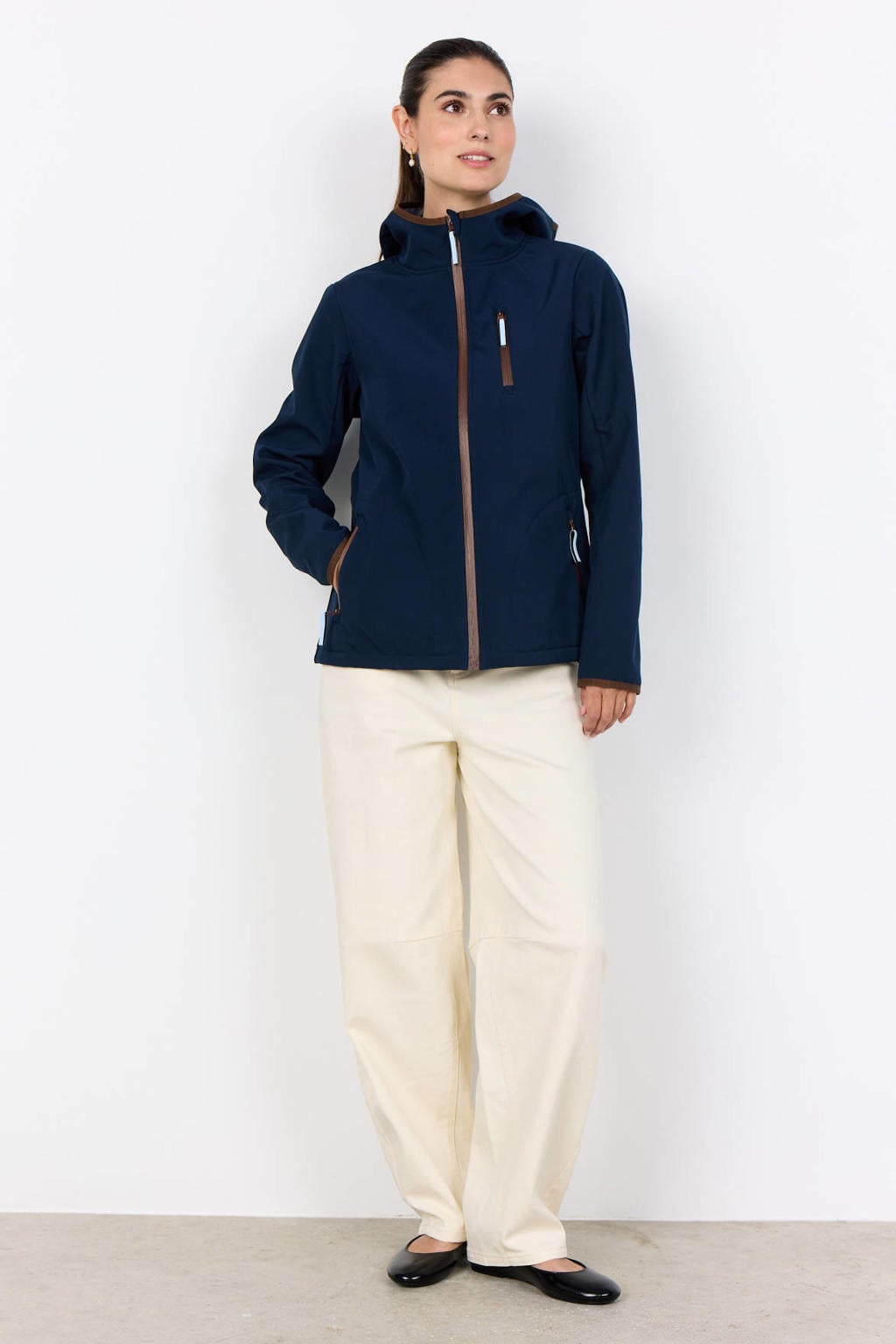 Soyaconcept fleecevest donkerblauw