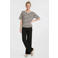 Anytime jersey crinkle wide leg broek zwart