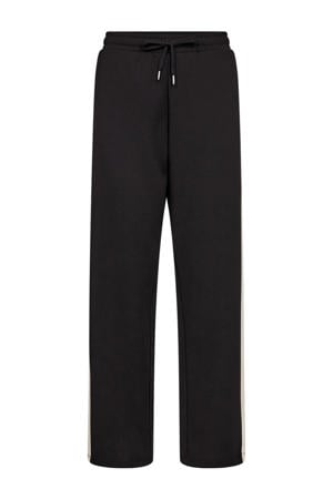 straight high waist casual broek zwart
