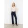 Soyaconcept straight high waist broek marineblauw