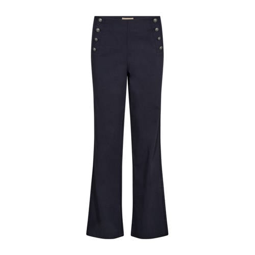 Soyaconcept straight high waist broek marineblauw afbeelding