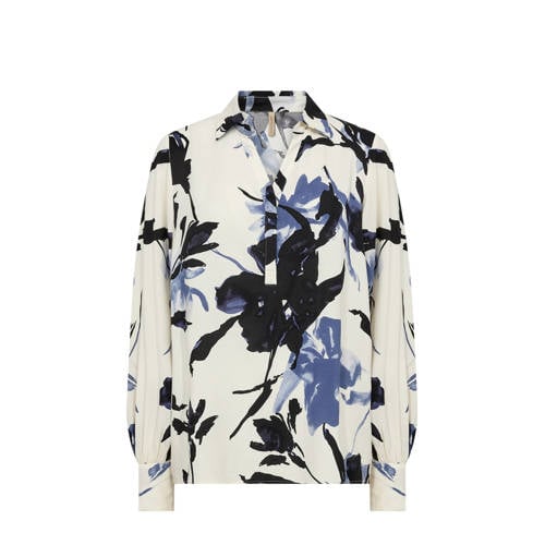 Soyaconcept gebloemde blousetop ecru afbeelding