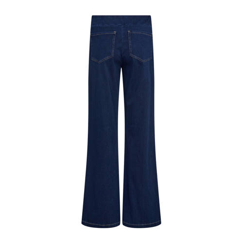 Soyaconcept wide leg high waist casual broek donkerblauw afbeelding
