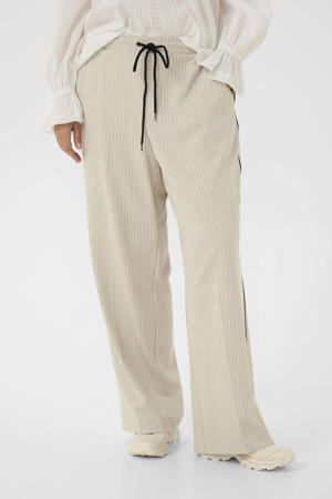 KCsirana casual broek met krijtstreep beige