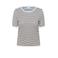 Kaffe Curve gestreepte T-shirt donkerblauw