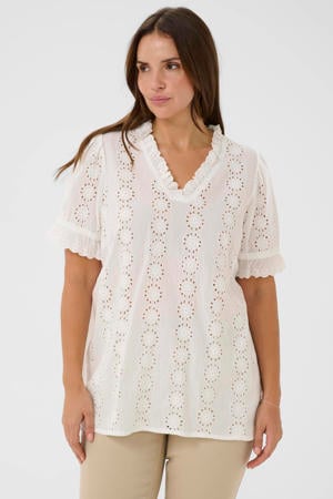 blousetop wit broderie