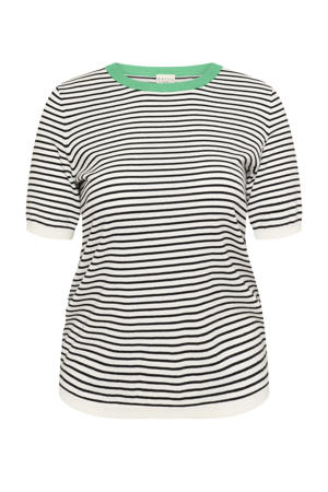 gestreepte T-shirt zwart