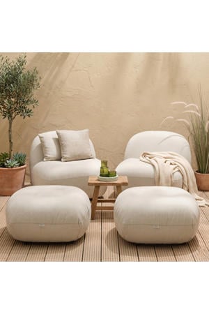 loungestoel Toro met hocket (set van 2)