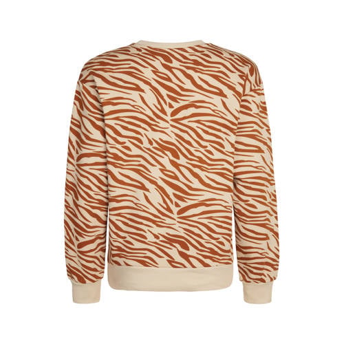 Miss Etam sweater met zebraprint oranje afbeelding