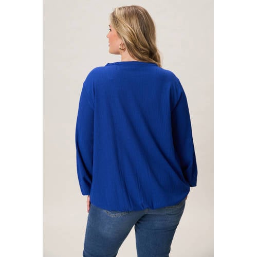 Miss Etam Plus blousetop blauw afbeelding