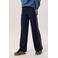Miss Etam wide leg high waist gestreepte casual broek donkerblauw