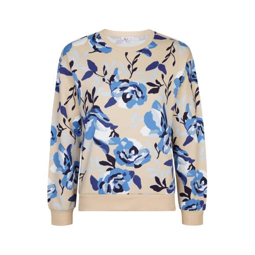 Miss Etam gebloemde sweater blauw afbeelding