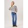 Miss Etam gestreepte pullover ecru