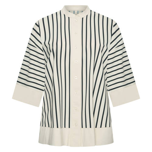 Plus Basics gestreepte tuniek ecru afbeelding