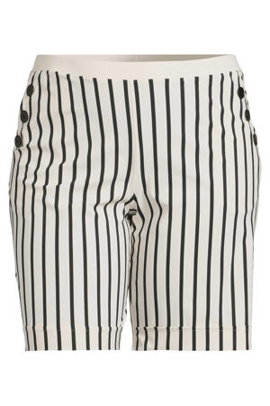 regular waist gestreepte casual short ecru