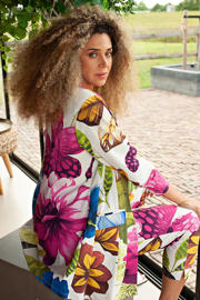 thumbnail: Plus Basics travelstof gestreepte blouse