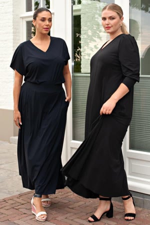 maxi rok donkerblauw