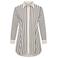 Plus Basics travelstof gestreepte blouse ecru