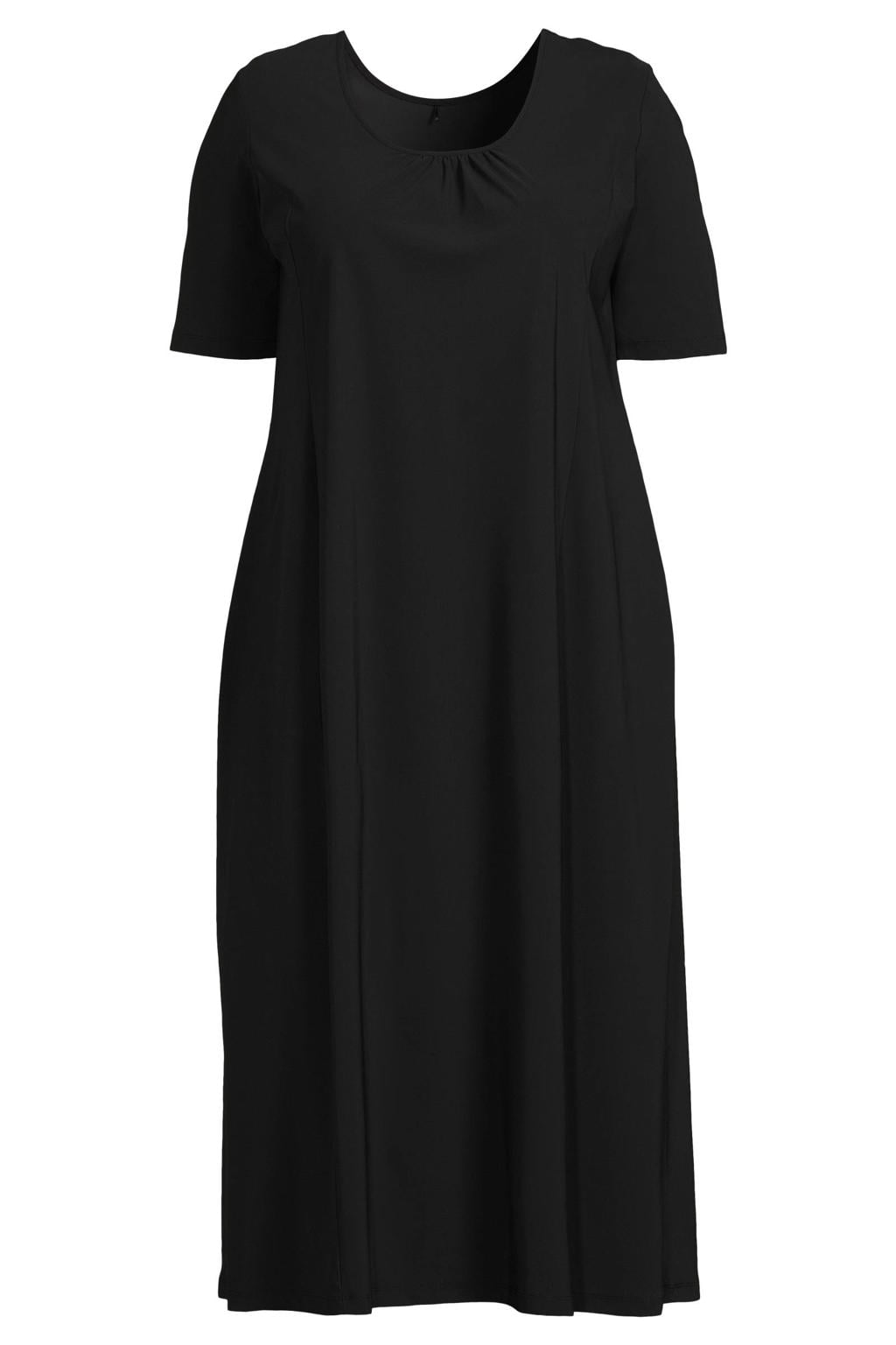 Zwarte dames Plus Basics met korte mouwen
