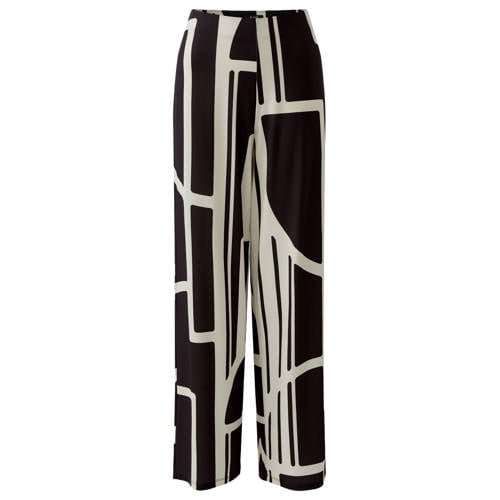 Miss Lagotte wide leg regular waist broek zwart afbeelding