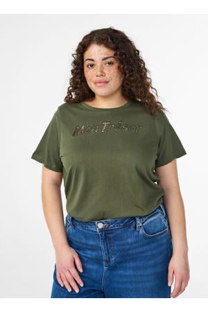 T-shirt donkergroen