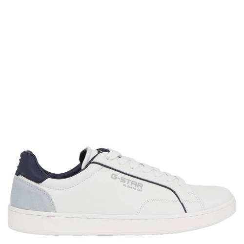 G-STAR Cadet IV Lea leren sneakers wit/donkerblauw afbeelding