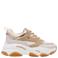 Steve Madden Progressive chunky leren sneakers beige/goud