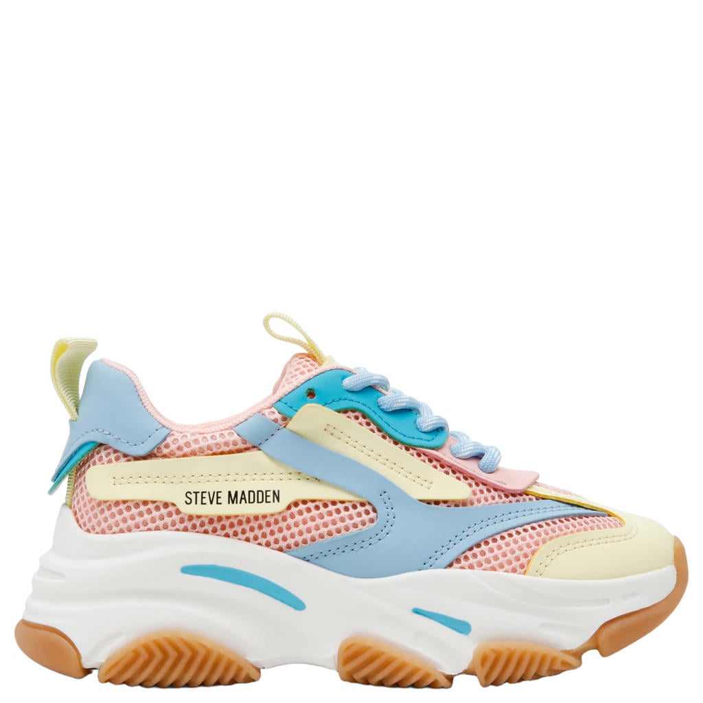 Multikleurige meisjes Steve Madden Possession chunky sneakers pastel met veters