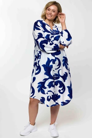 blousejurk met paisley print blauw