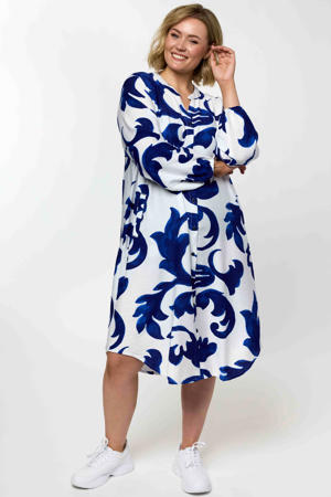 blousejurk met paisley print blauw
