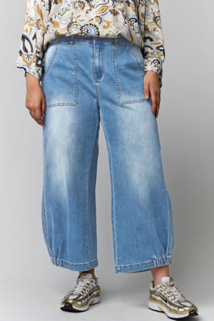 Clara Baggy pants high waist cropped jeans light blue denim