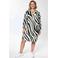 Gozzip blousejurk met zebraprint zwart