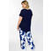 Gozzip high waist broek met paisley print blauw