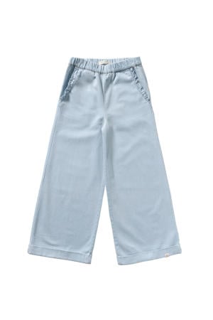 wide leg jeans light blue denim
