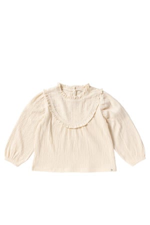 blousetop met textuur ecru