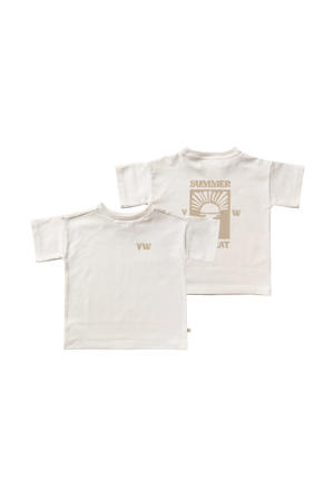 T-shirt met backprint ecru