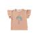 Your Wishes geruit T-shirt met textuur oranje