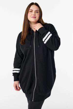 Plus Size sportvest zwart