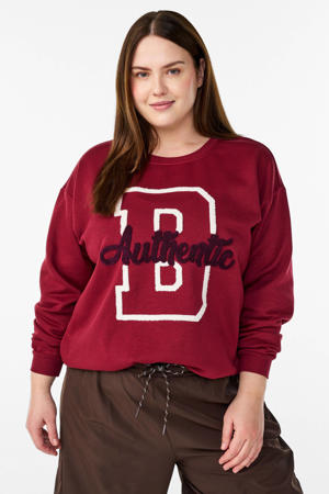 Plus Size sportsweater CANNIE rood