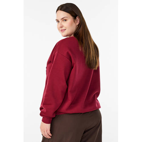 ACTIVE By Zizzi Plus Size sportsweater CANNIE rood afbeelding