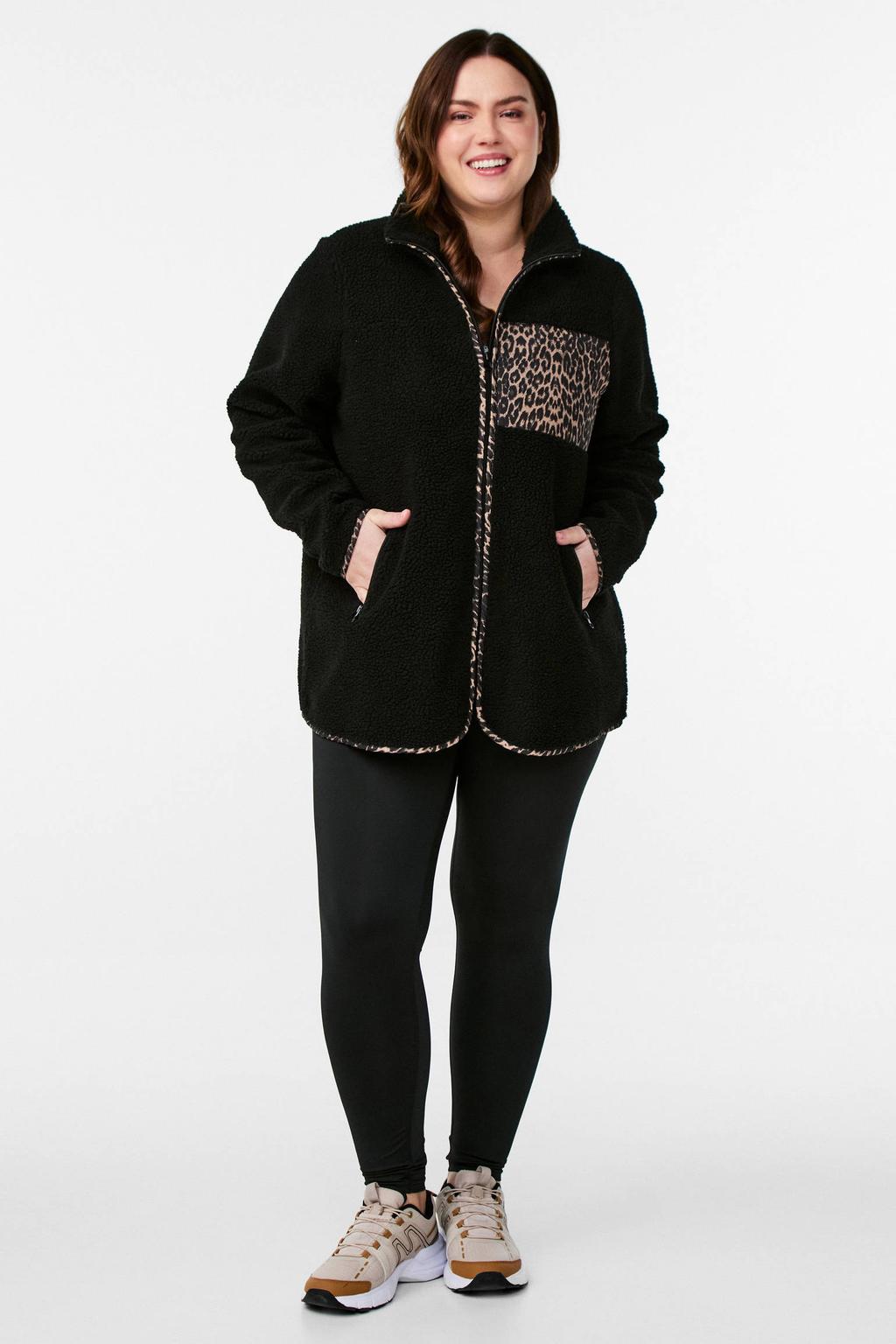 ACTIVE By Zizzi Plus Size sportvest - panterprint
