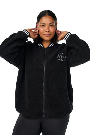 Plus Size sportvest zwart